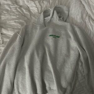 Grey and green White Fox hoodie